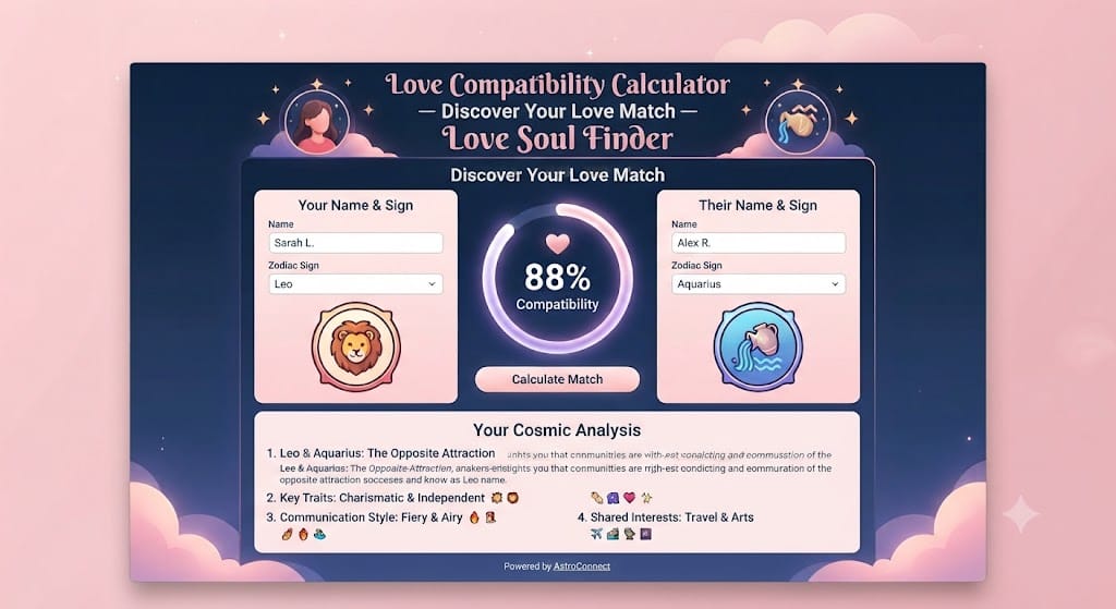 Love Compatibility Calculator discover your love match